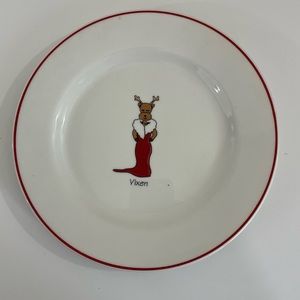 Santa’s Reindeer Vixen Desert Salad Plate 8.25”